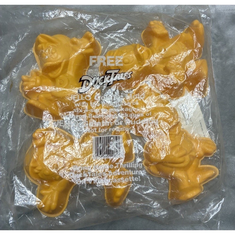 Vintage Disney Duck Tales Jello Mold 1989 Yellow Set of 4 Promo Gelatin‎ NEW